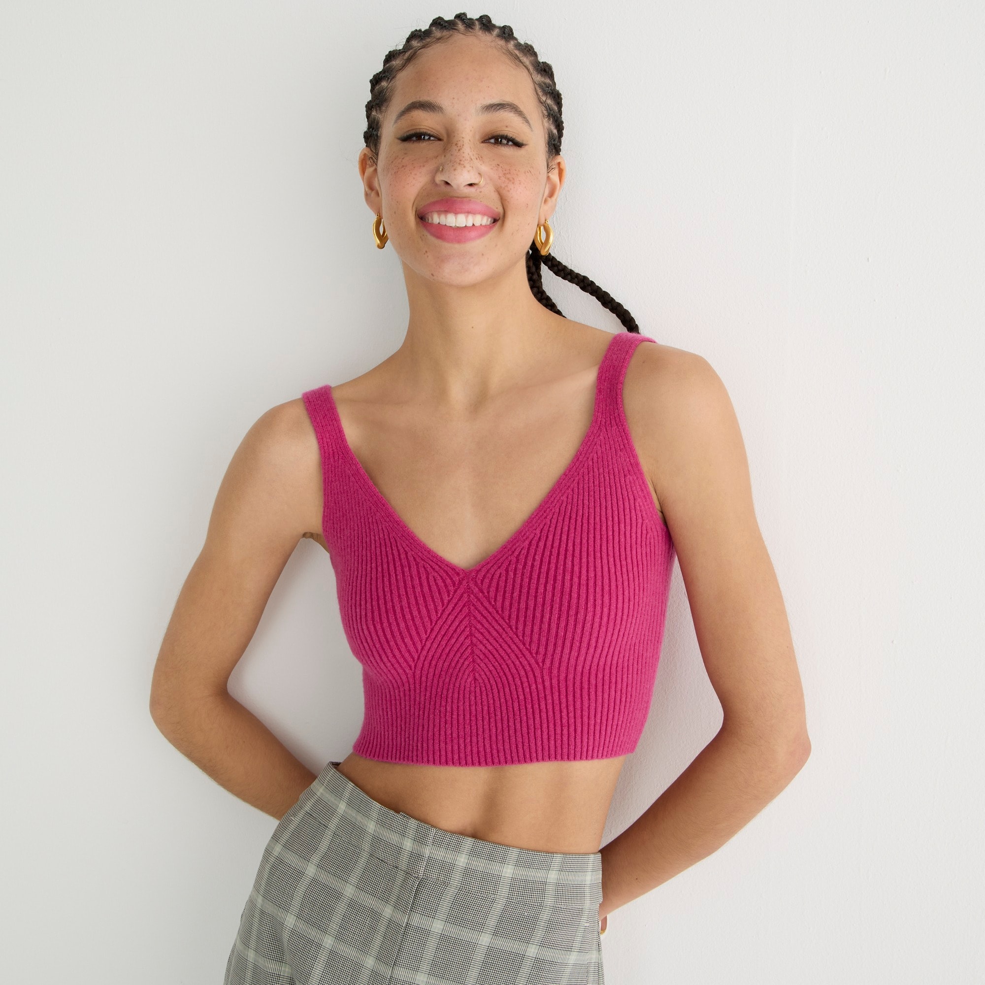 J.Crew: Cashmere Cropped Sweater-tank For Women