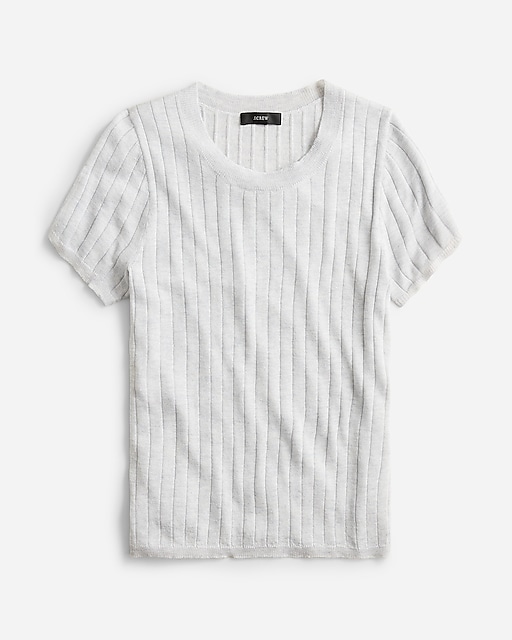  Silk-blend cropped T-shirt