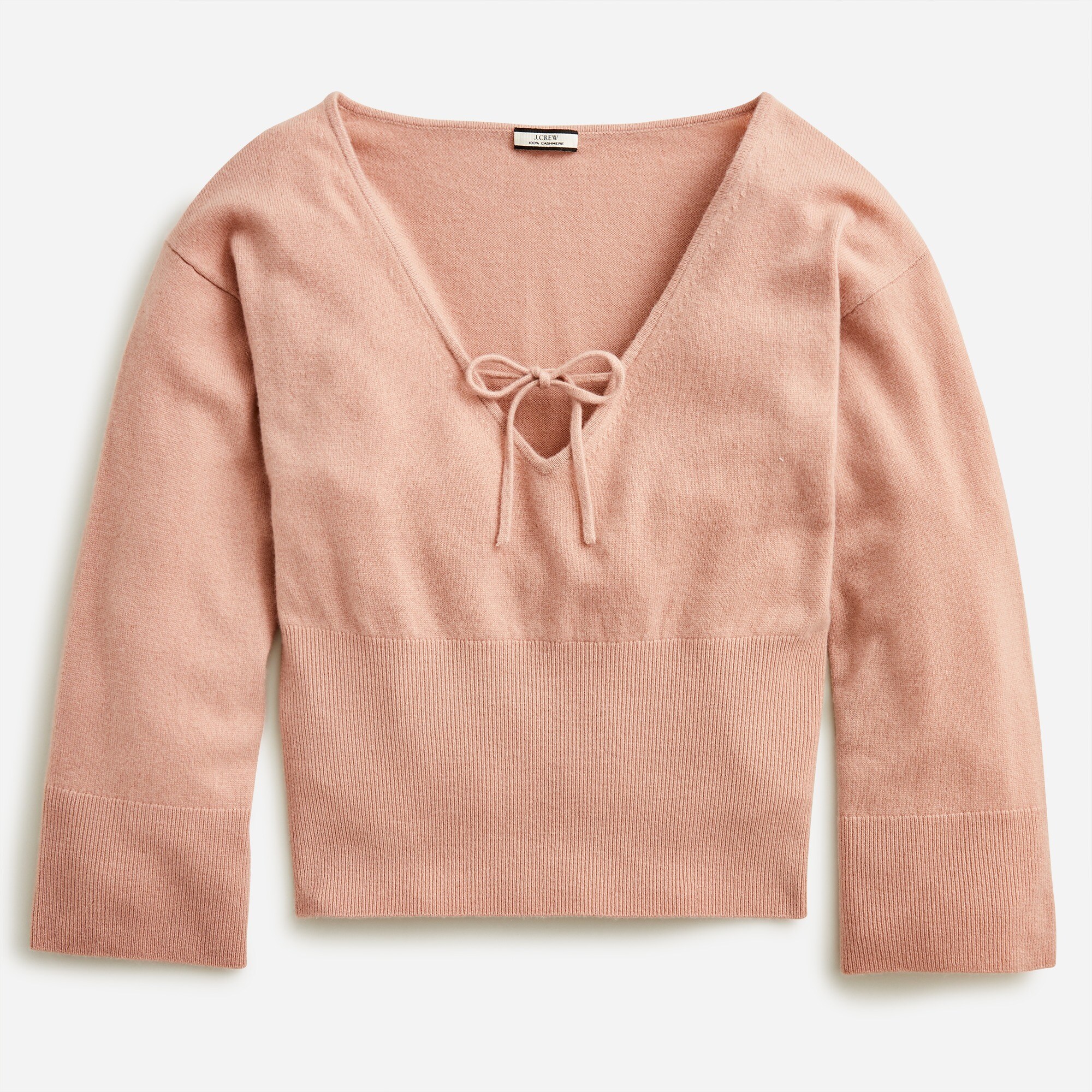 Cashmere ribbed crewneck sweater