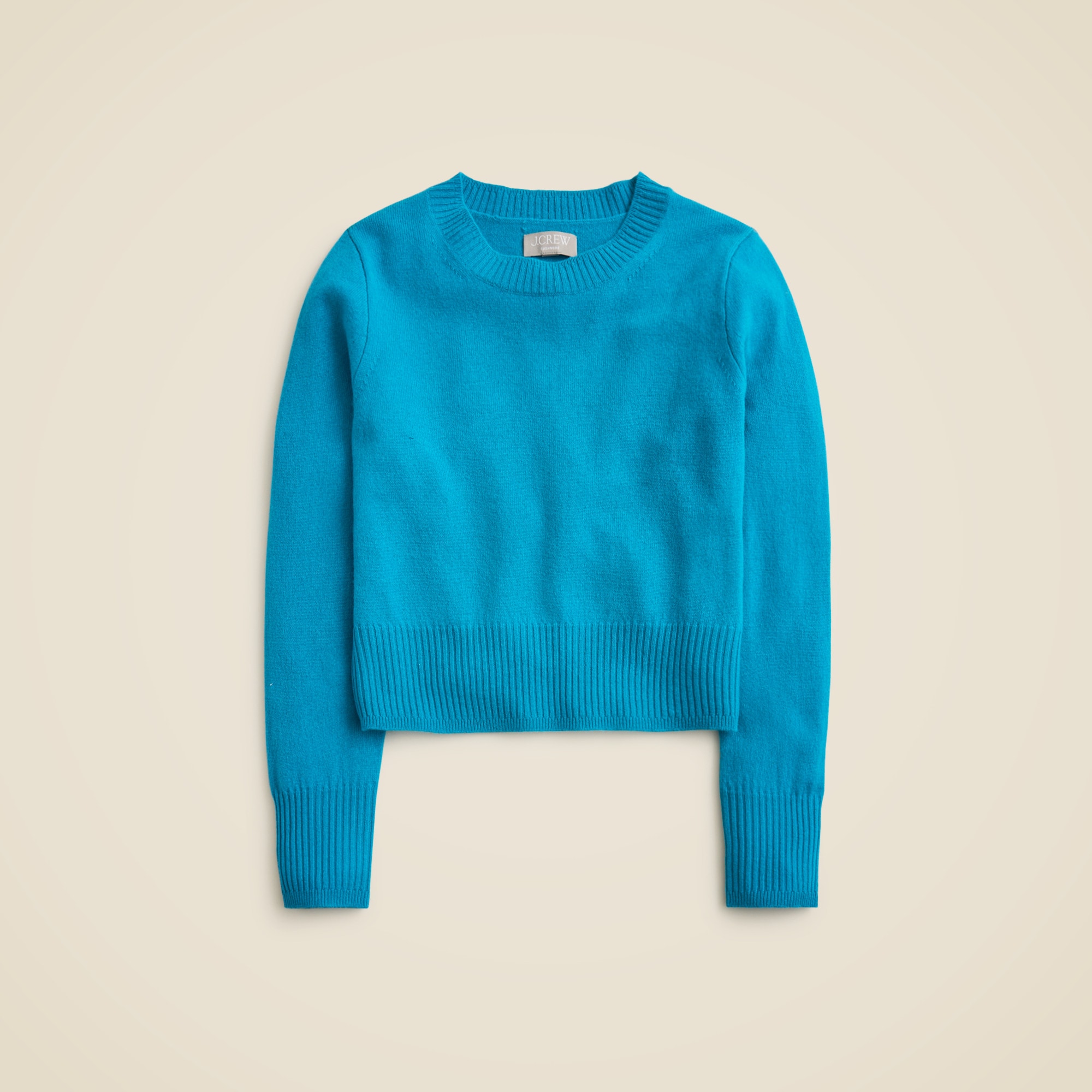 womens Cashmere shrunken crewneck sweater