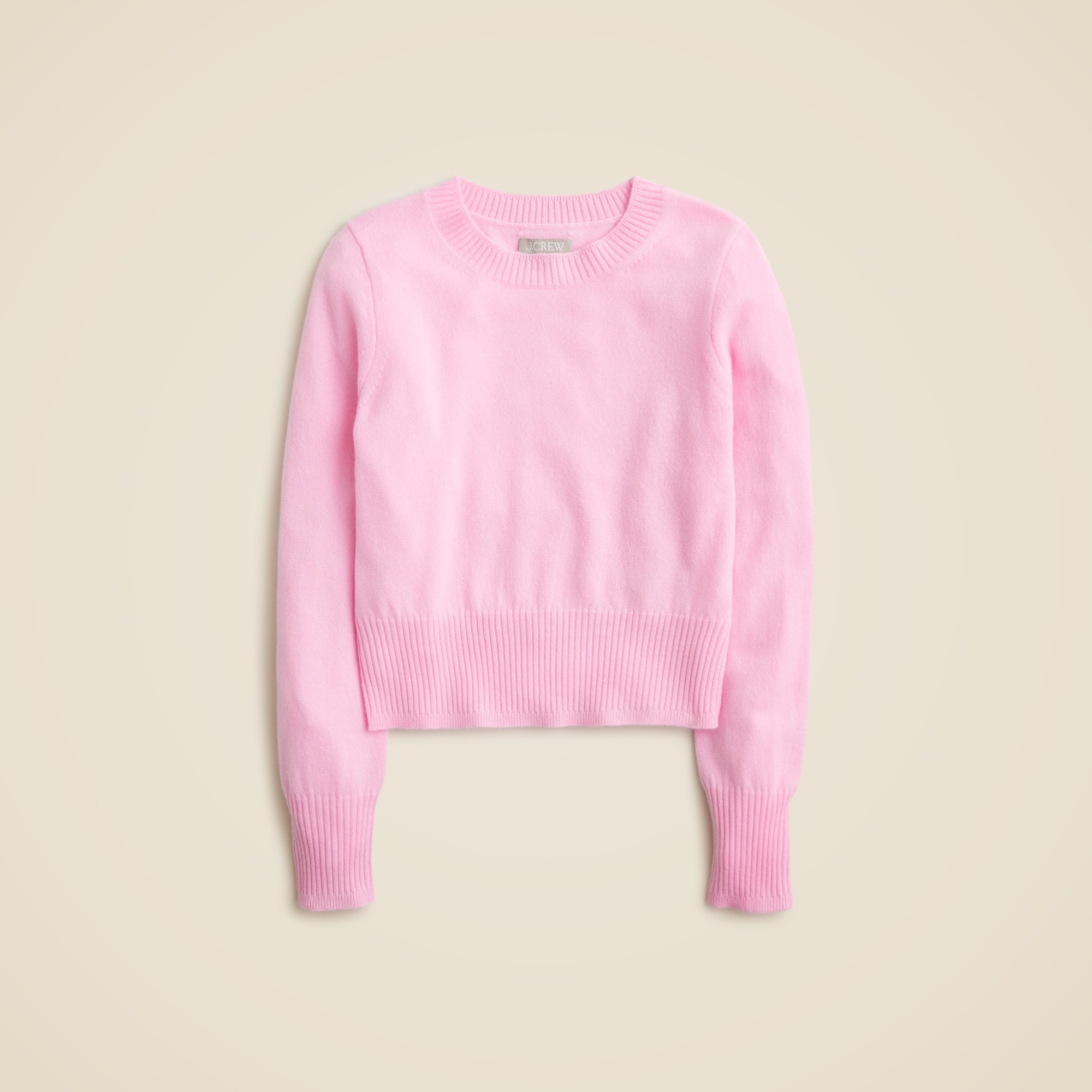 womens Cashmere shrunken crewneck sweater