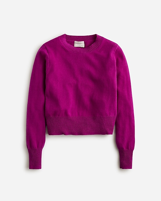 womens Cashmere shrunken crewneck sweater