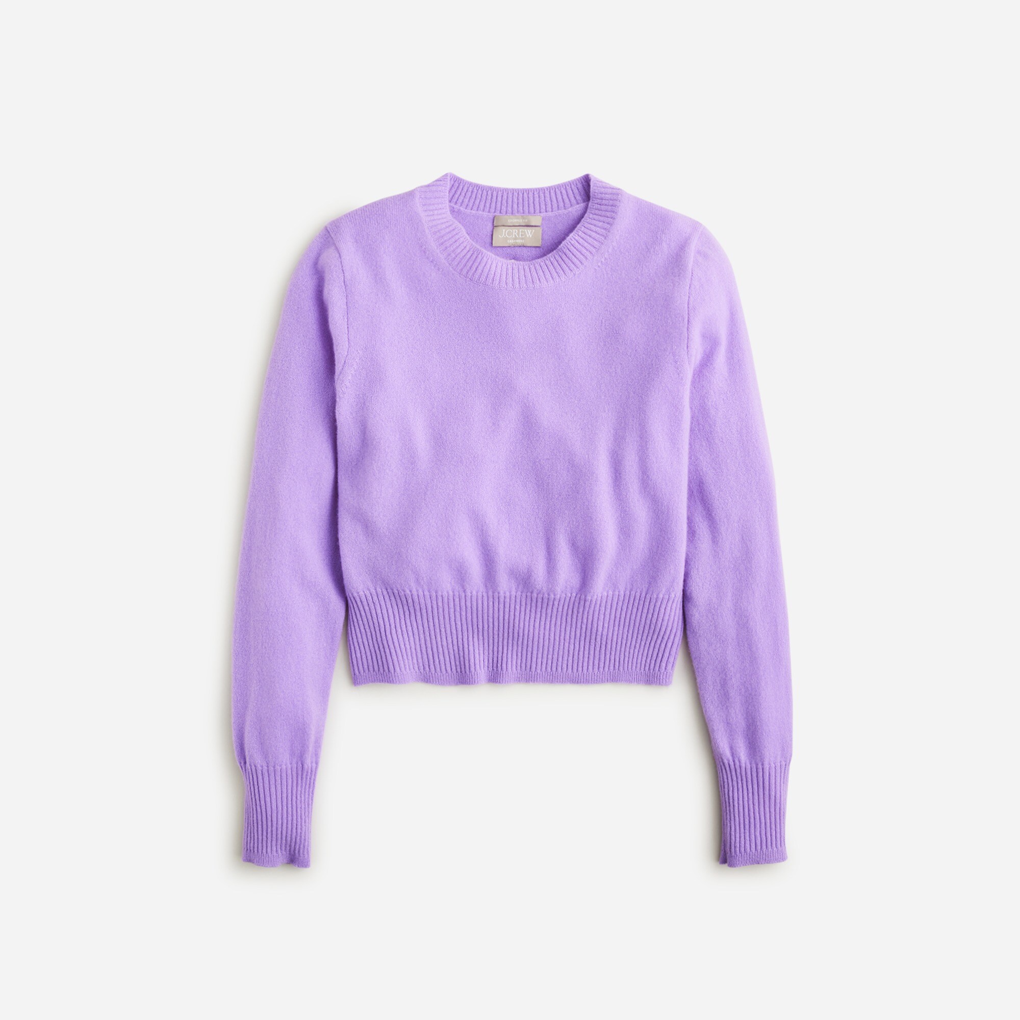 womens Cashmere shrunken crewneck sweater