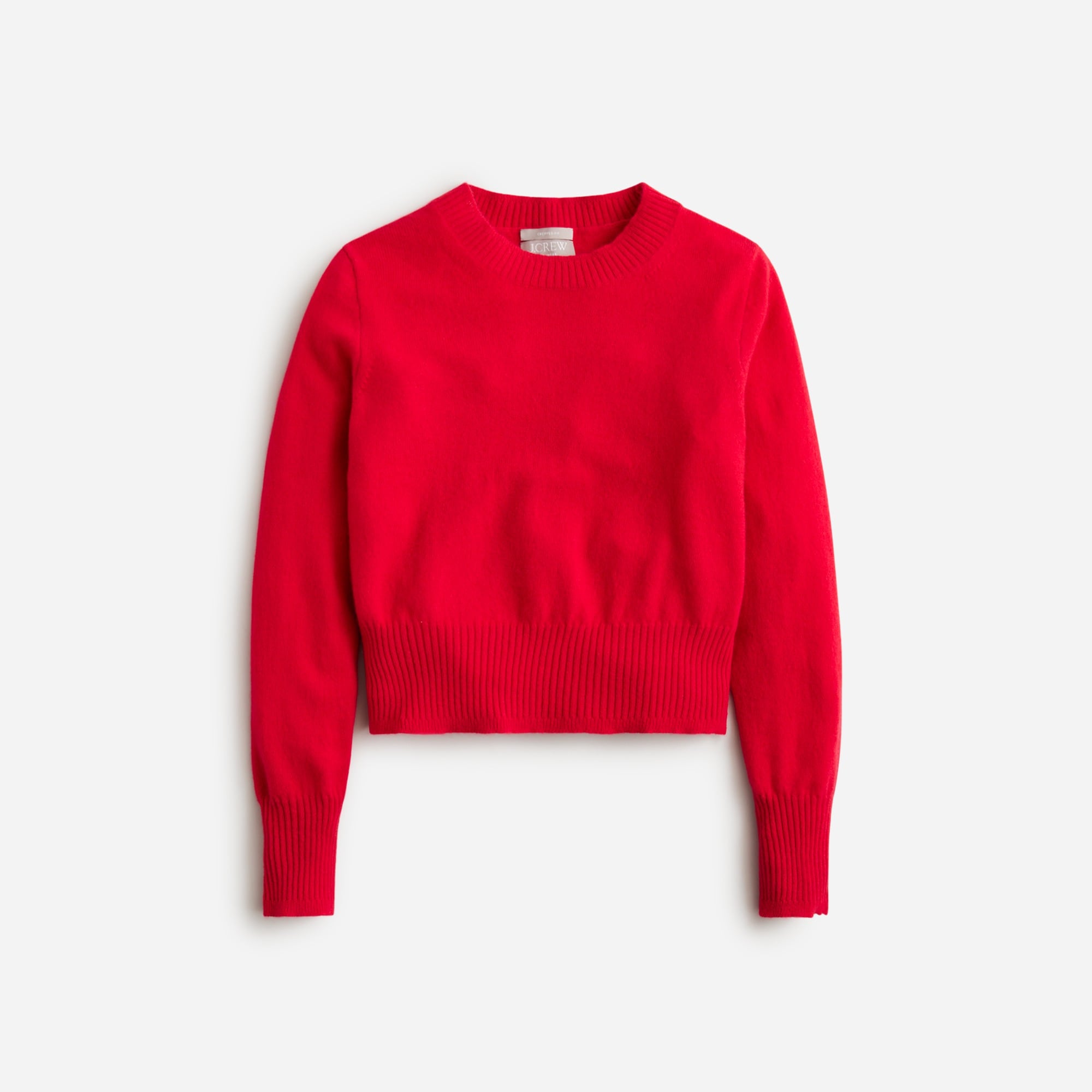  Cashmere shrunken crewneck sweater