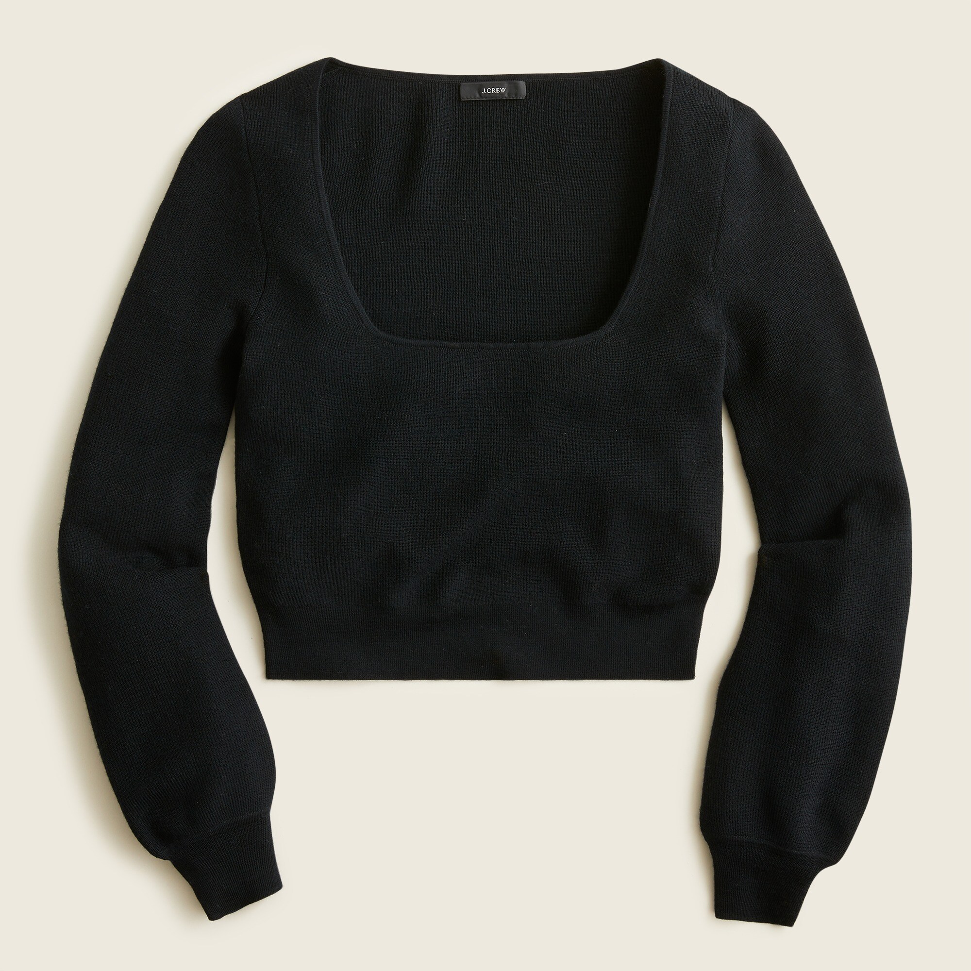 Cropped squareneck sweater