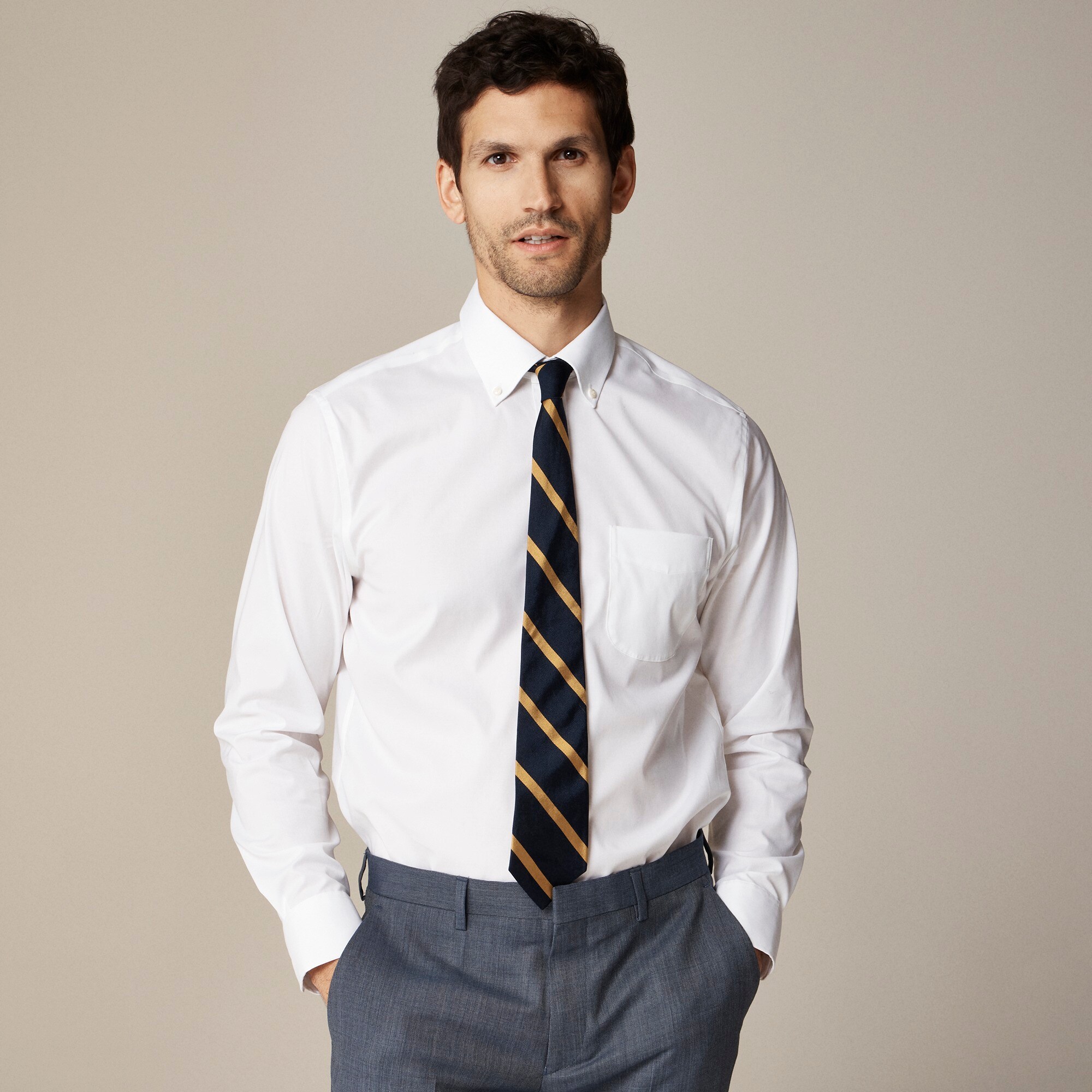  Tall Bowery wrinkle-free dress shirt with button-down collar