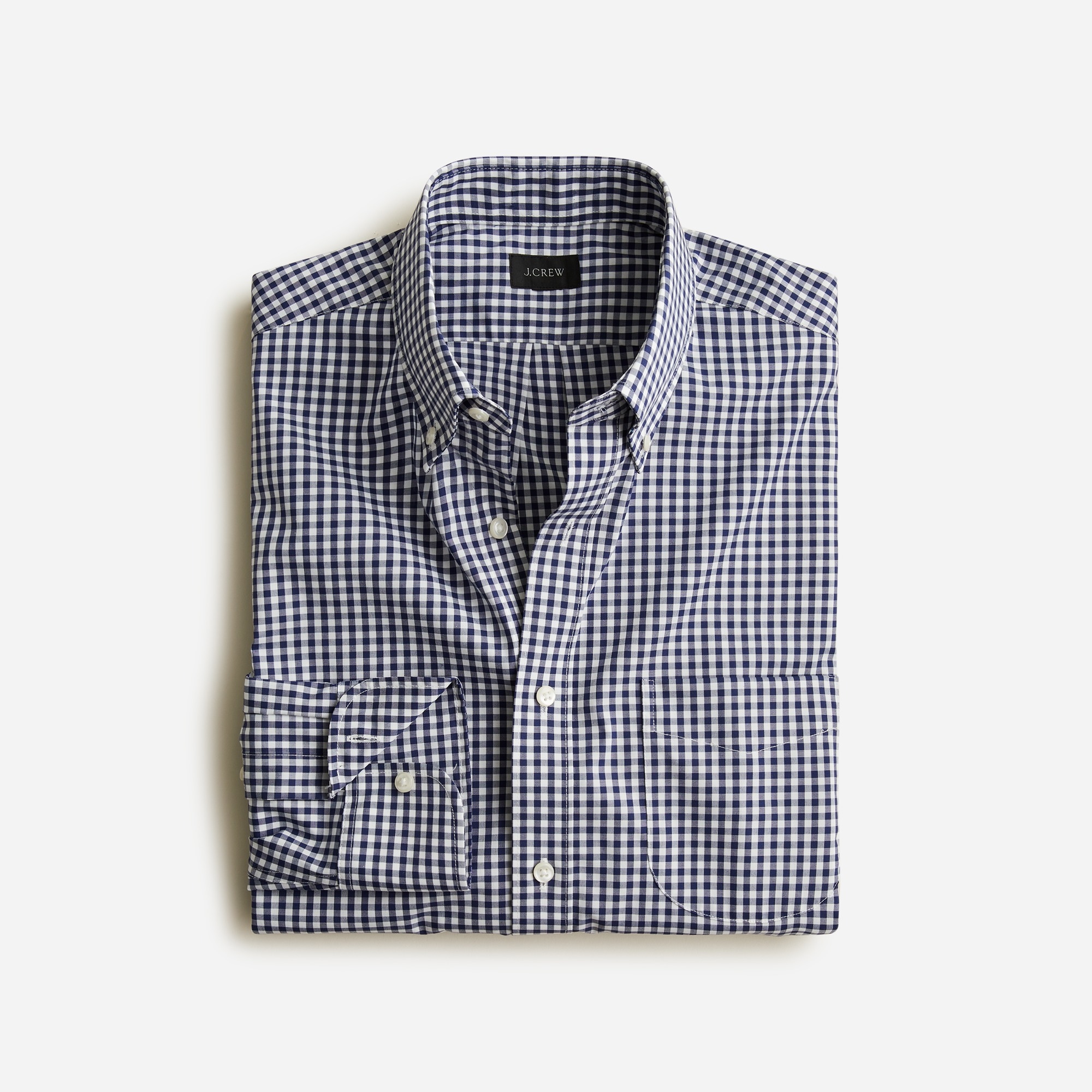  Slim Bowery wrinkle-free dress shirt with button-down collar