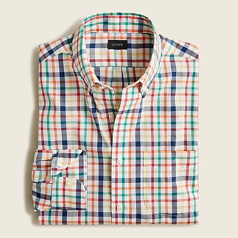 mens Slim Bowery wrinkle-free stretch cotton shirt with button-down collar