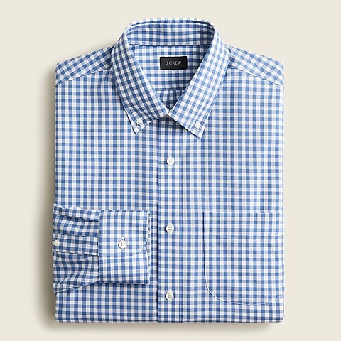 mens Slim Bowery wrinkle-free stretch cotton shirt with button-down collar