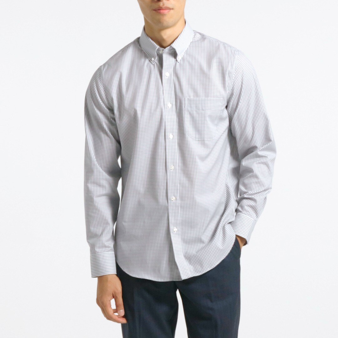 Bowery wrinkle-free dress shirt with button-down collar