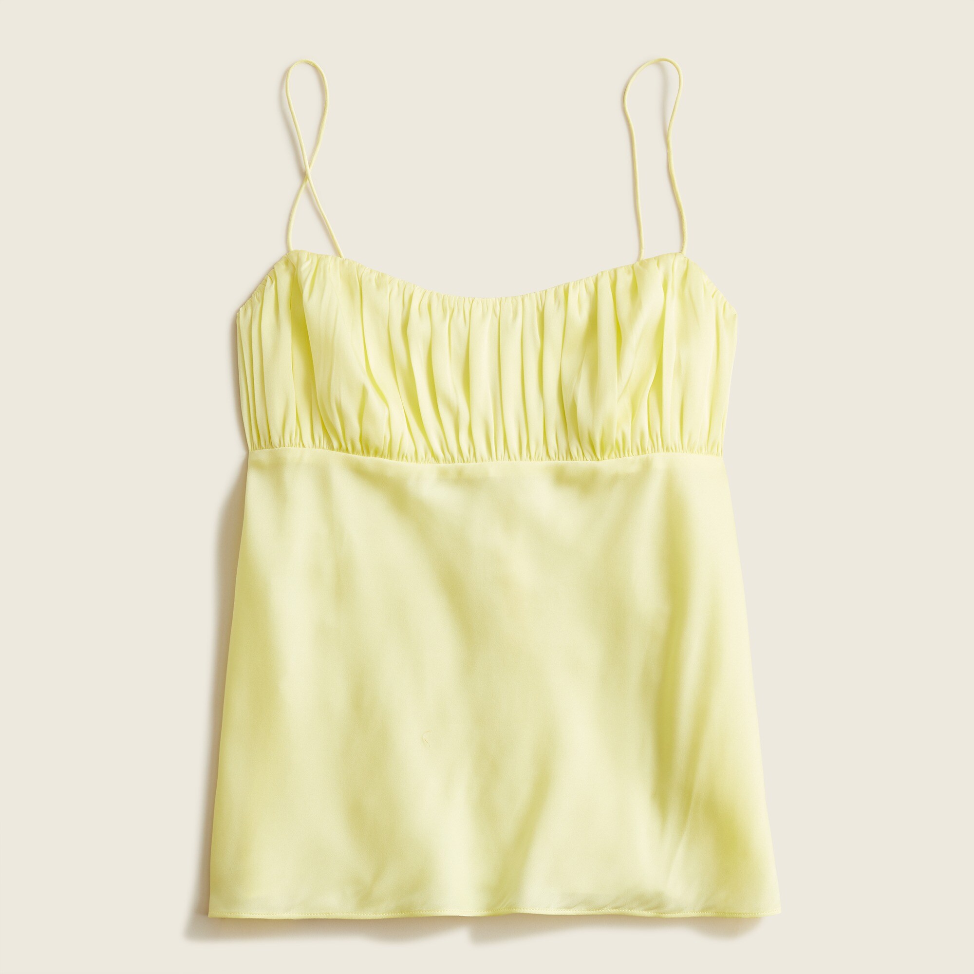 Gathered stretch silk-blend camisole