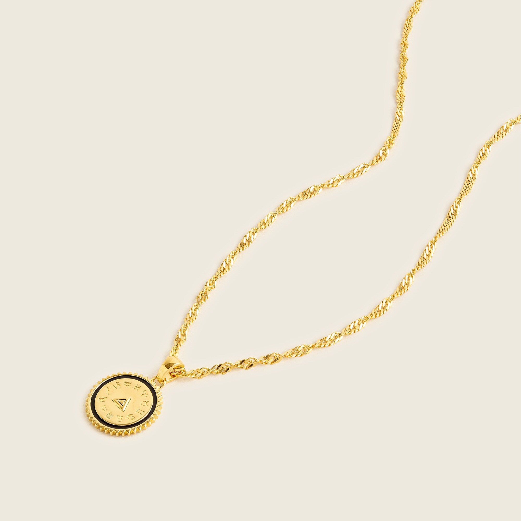 Demi-fine 14k gold-plated zodiac charm necklace