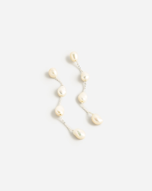 womens Freshwater pearl drop earrings