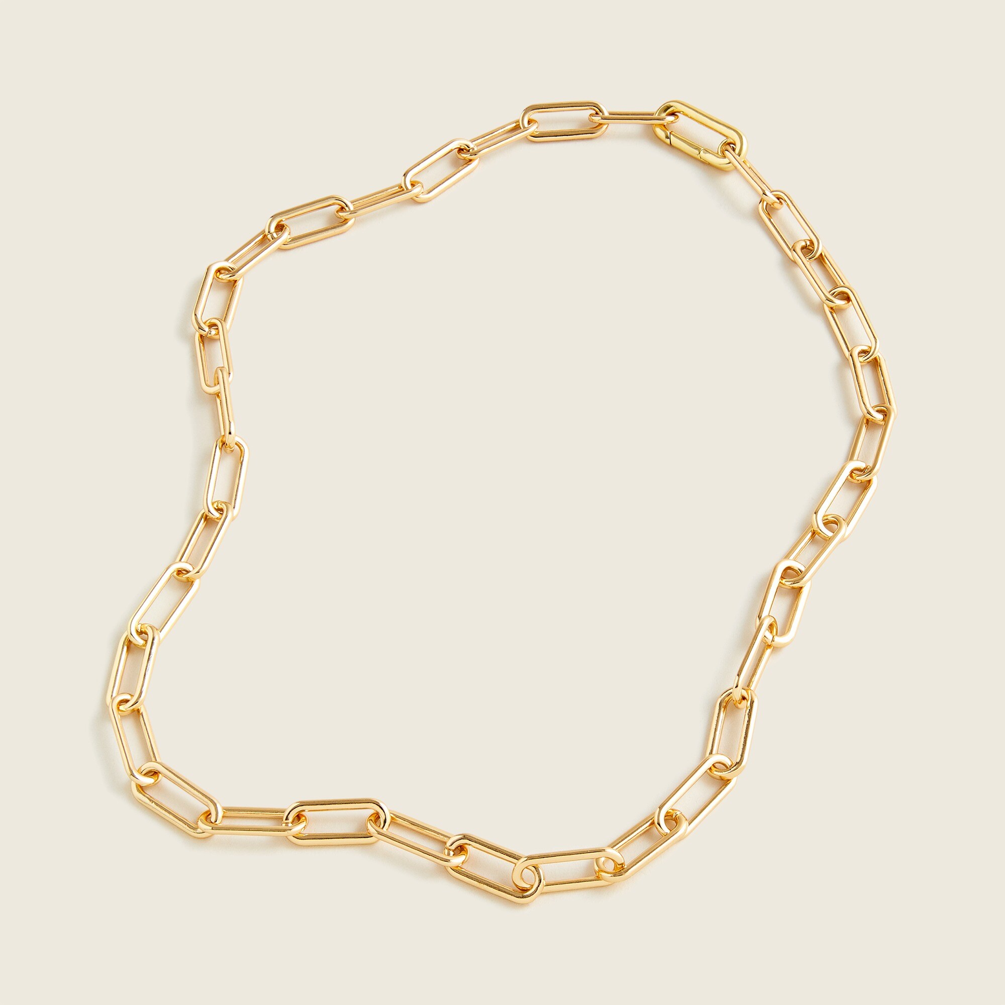 Chunky paper-clip chain necklace