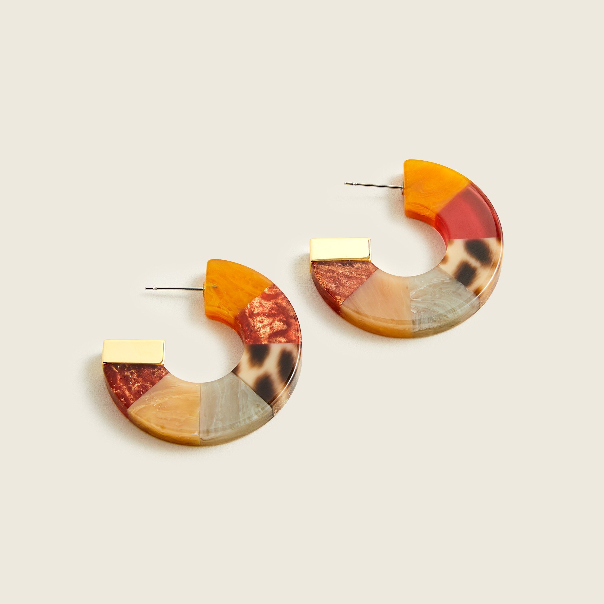 Made-in-Italy mixed hoop earrings