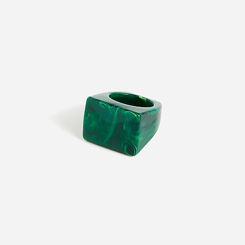 womens Made-in-Italy square face ring