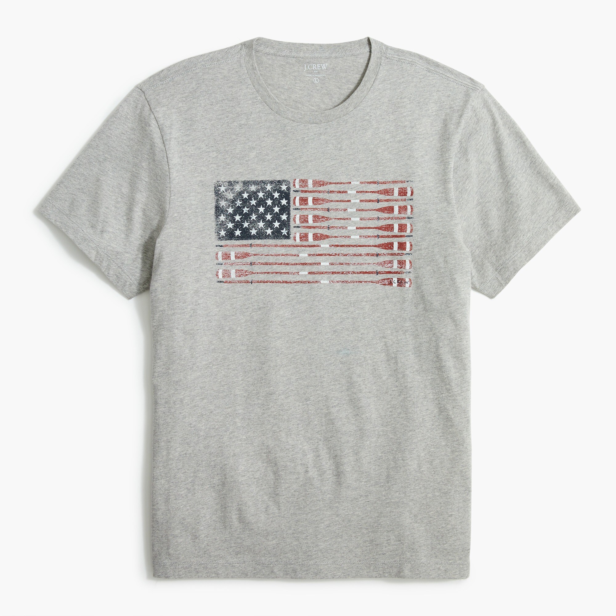 oars flag graphic tee for men