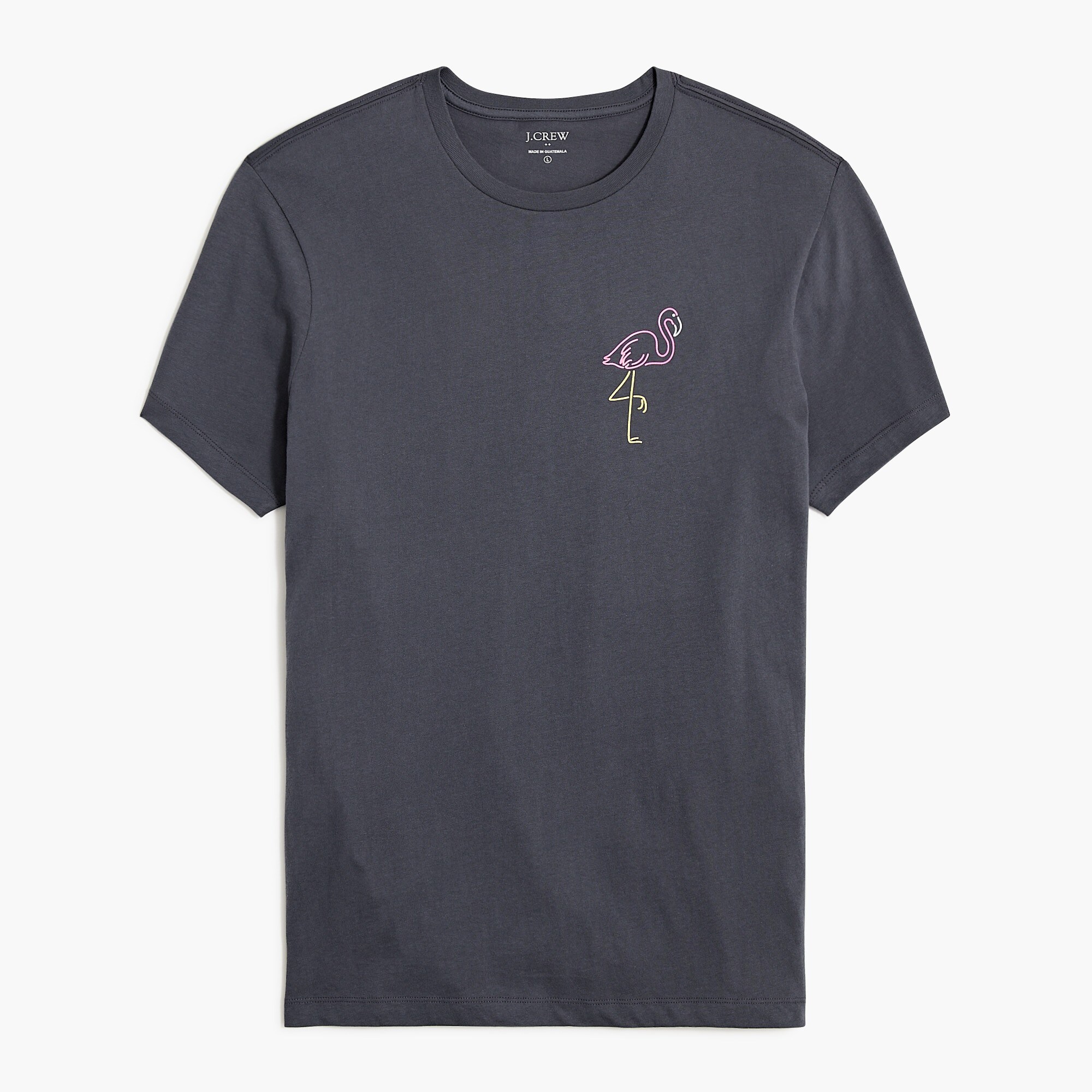 neon flamingo graphic tee for men
