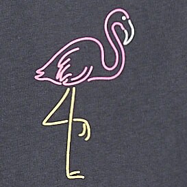 Neon flamingo graphic tee DARK SHADOW