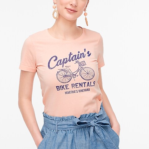 womens "Bike rental" graphic tee