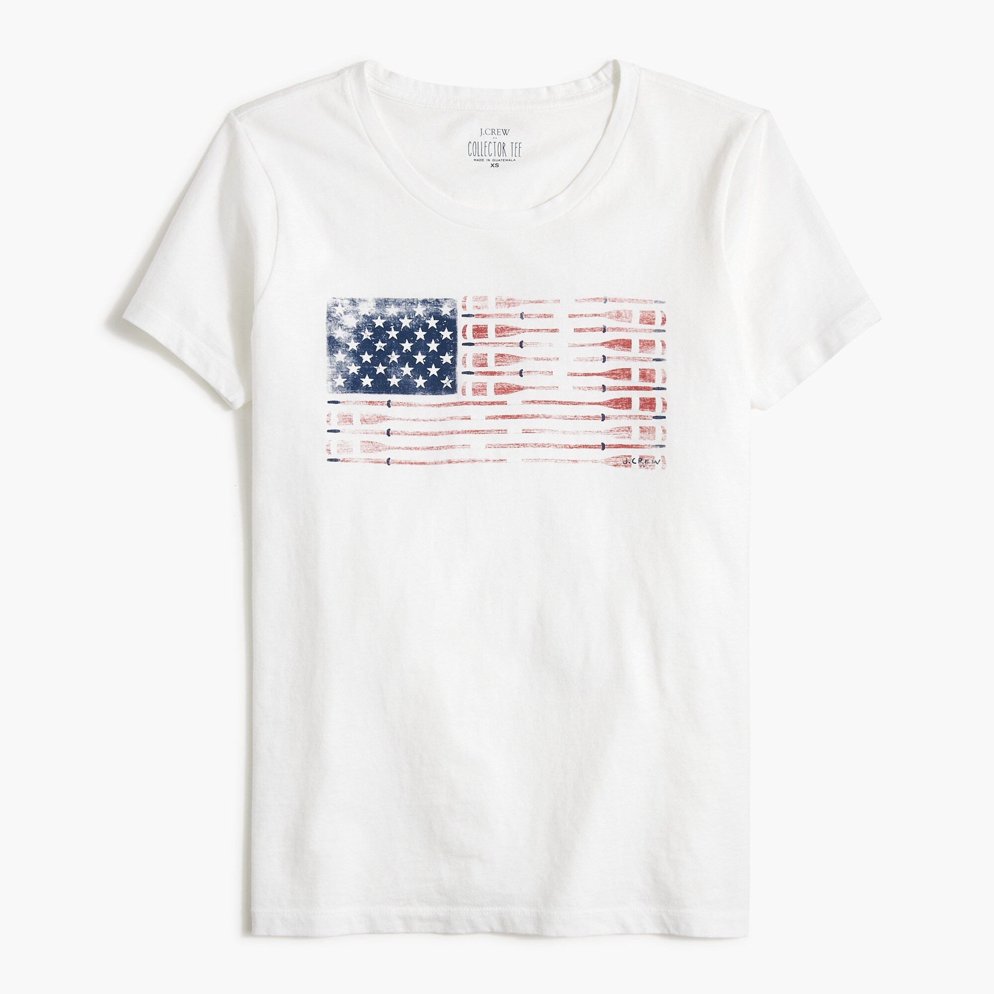 oars flag graphic tee for women