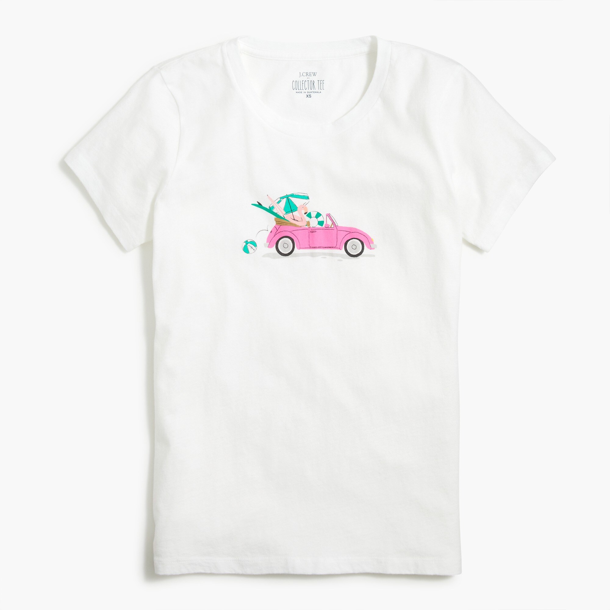 beach car graphic tee for women