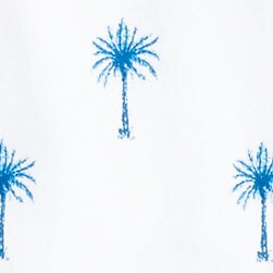Palm tree graphic tee WHITE SEAPORT BLUE factory: palm tree graphic tee for women