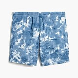 Tie-dyed cotton terry dock short
