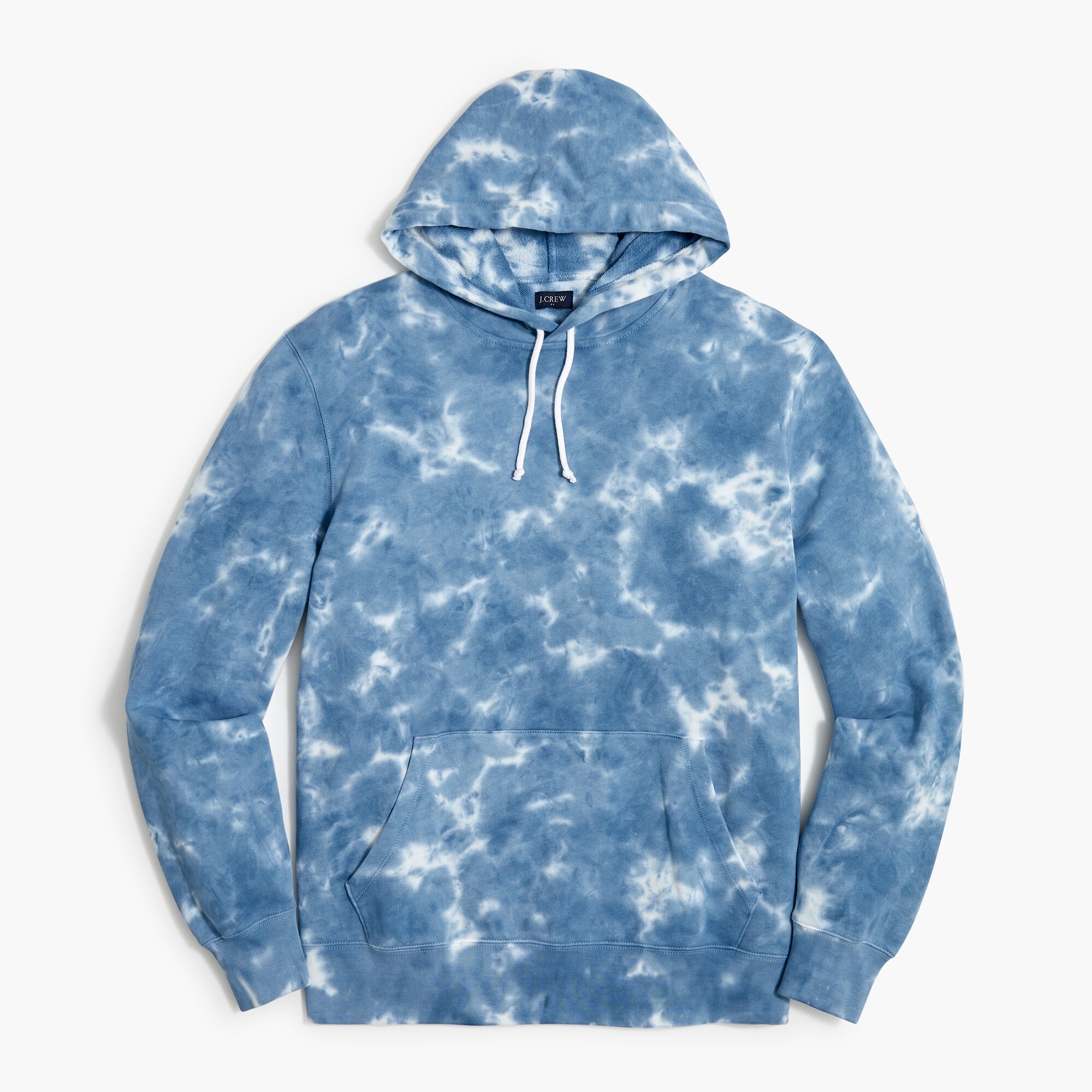tie-dyed cotton terry hoodie for men