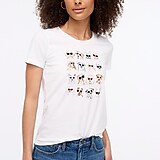 Dogs with sunglasses graphic tee