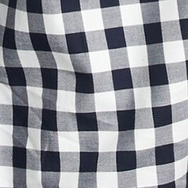 Gingham squareneck smocked tank top GINEVRA GNGM MD NAVY WH 