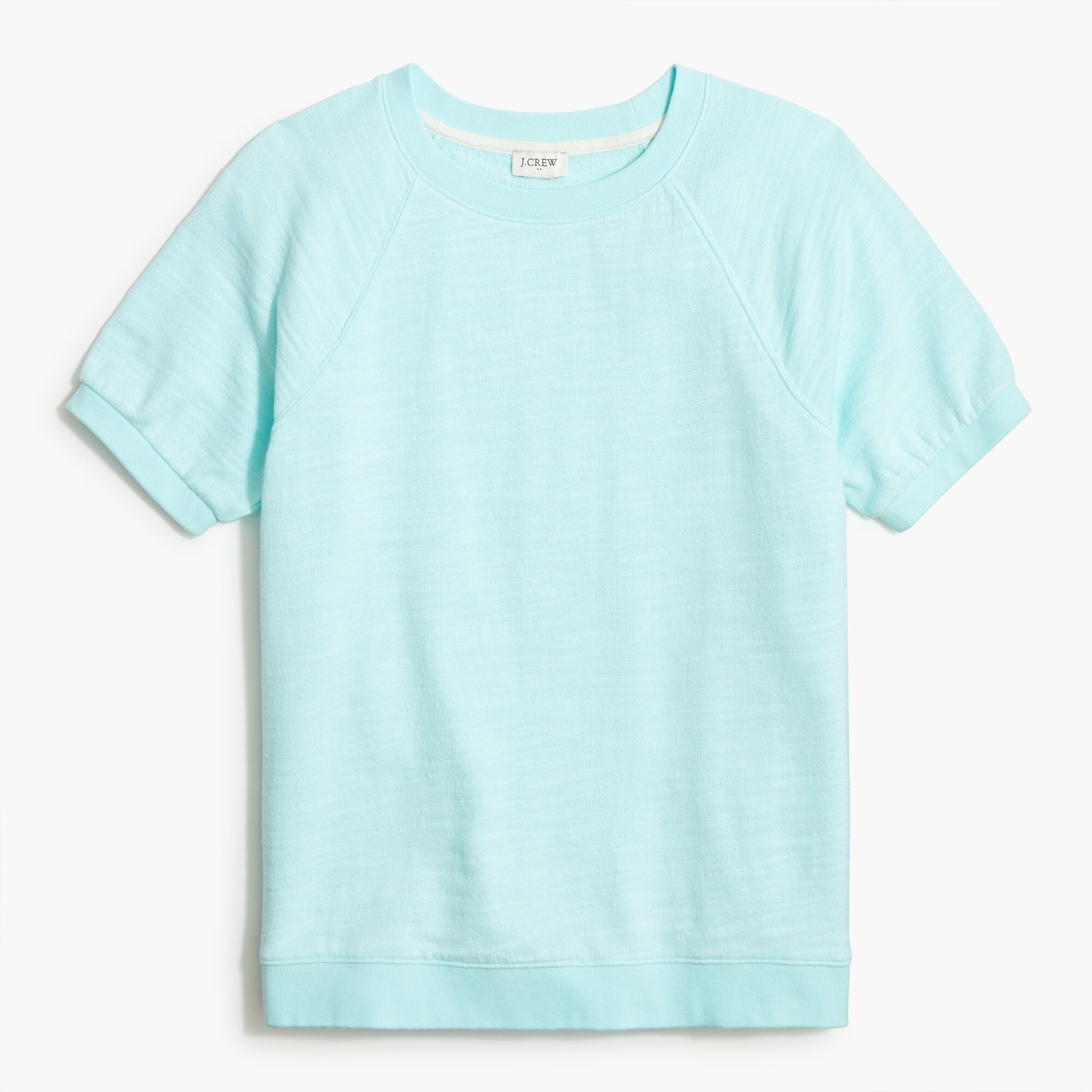 Short-sleeve cotton terry sweatshirt