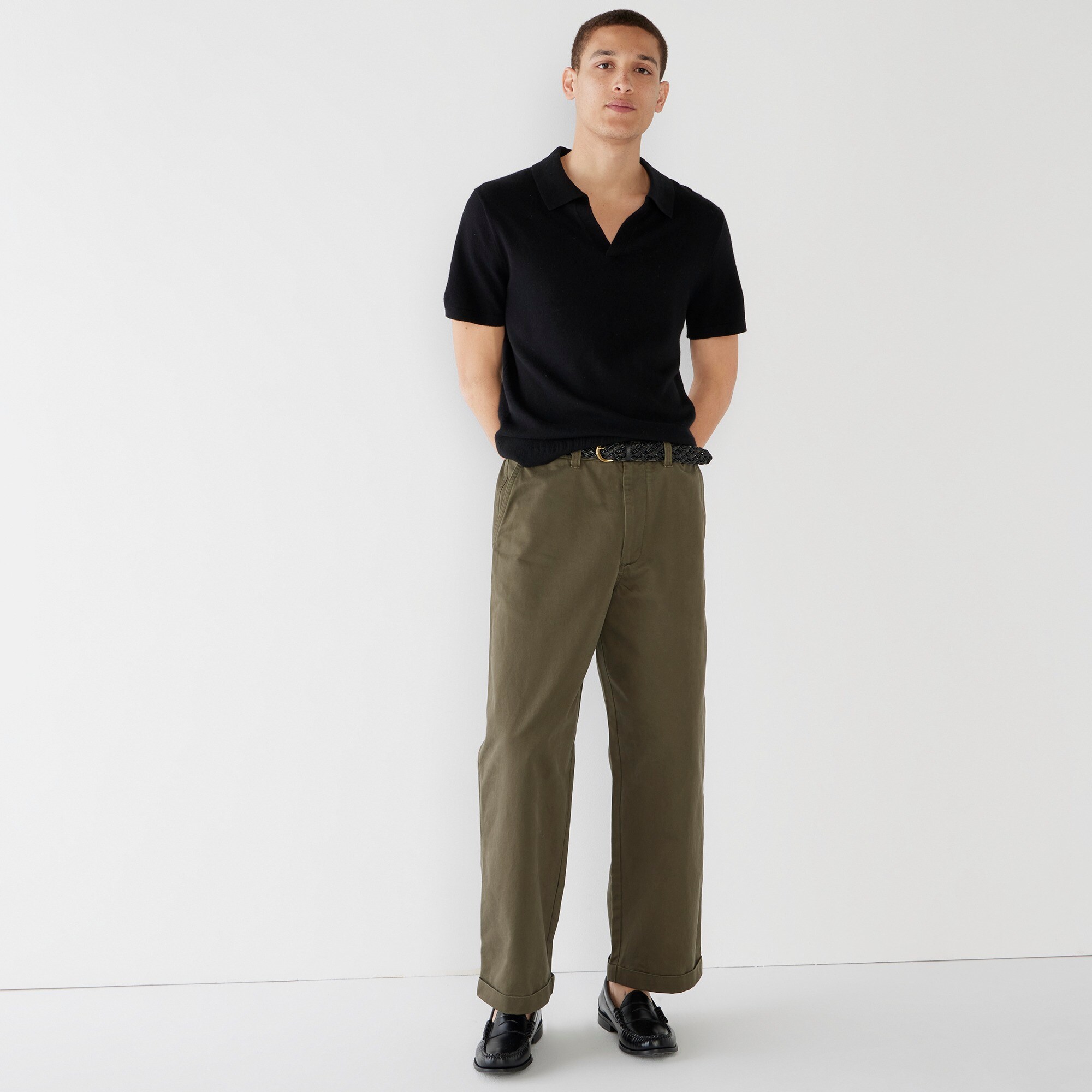 Mens short sleeve cashmere sweater sale