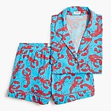 Short-sleeve knit pajama set
