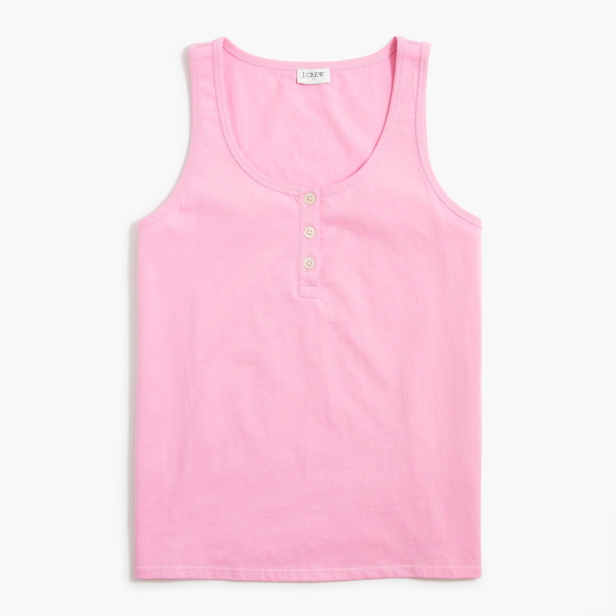 Cotton henley tank top