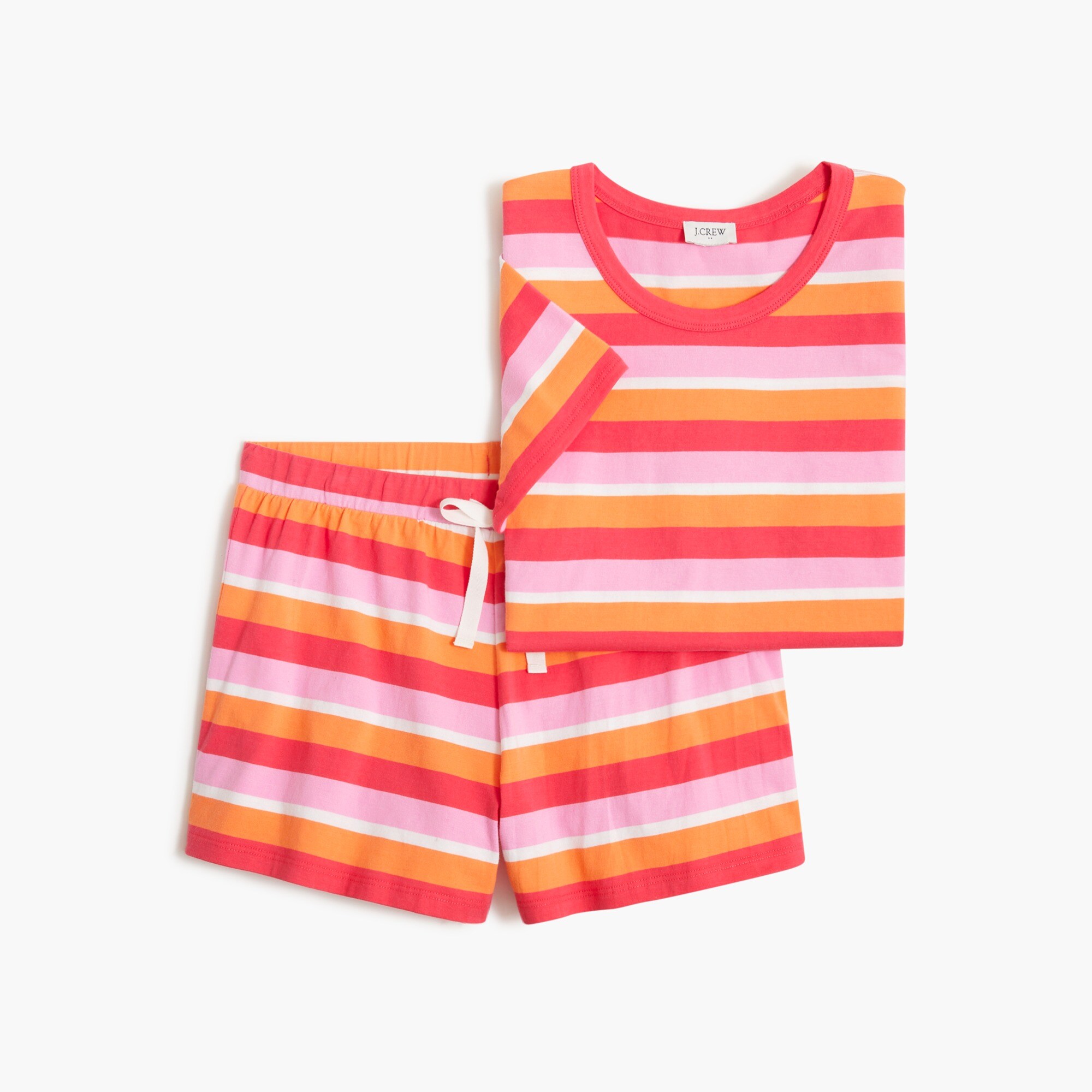 Short-sleeve knit pajama set