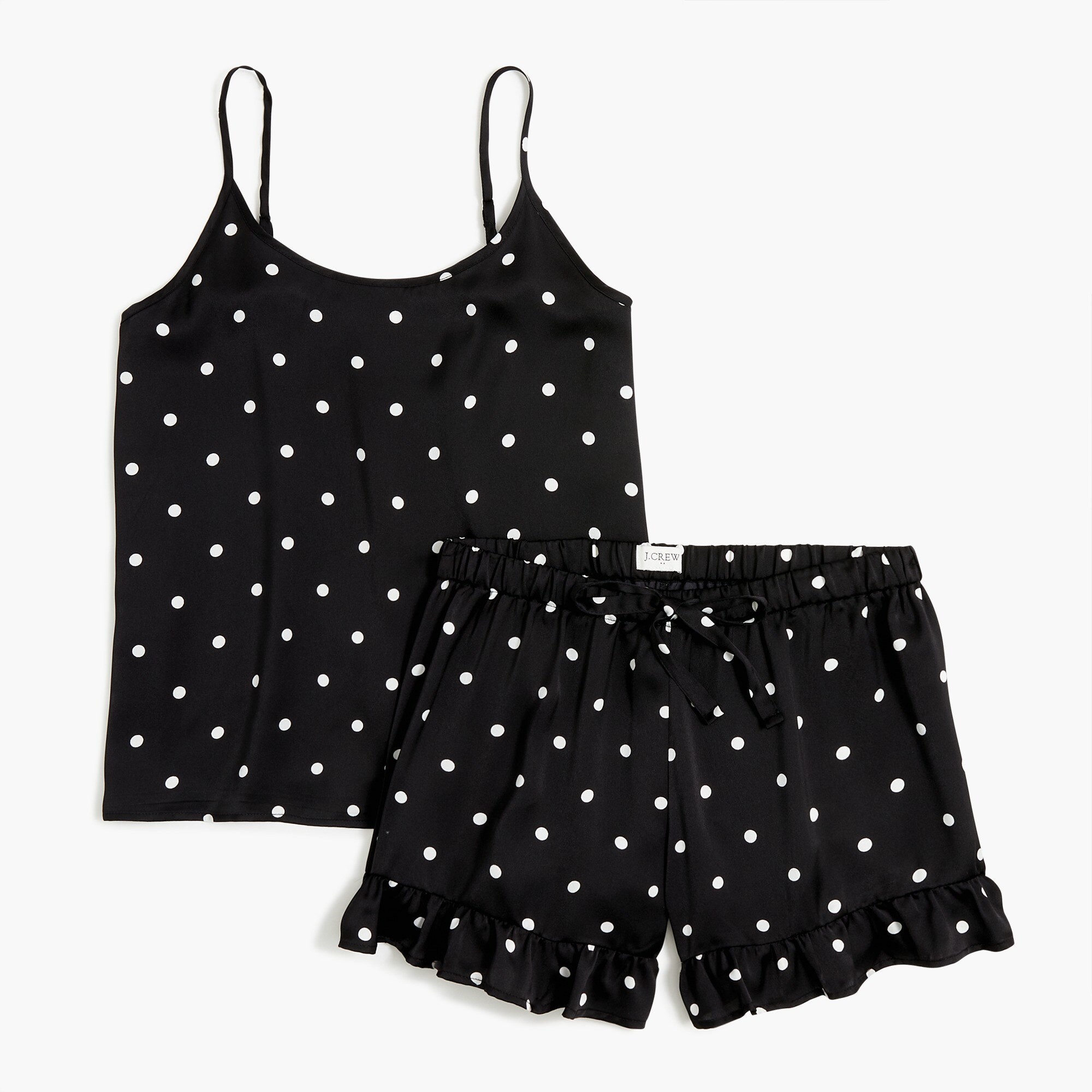 silky tank top pajama set for women