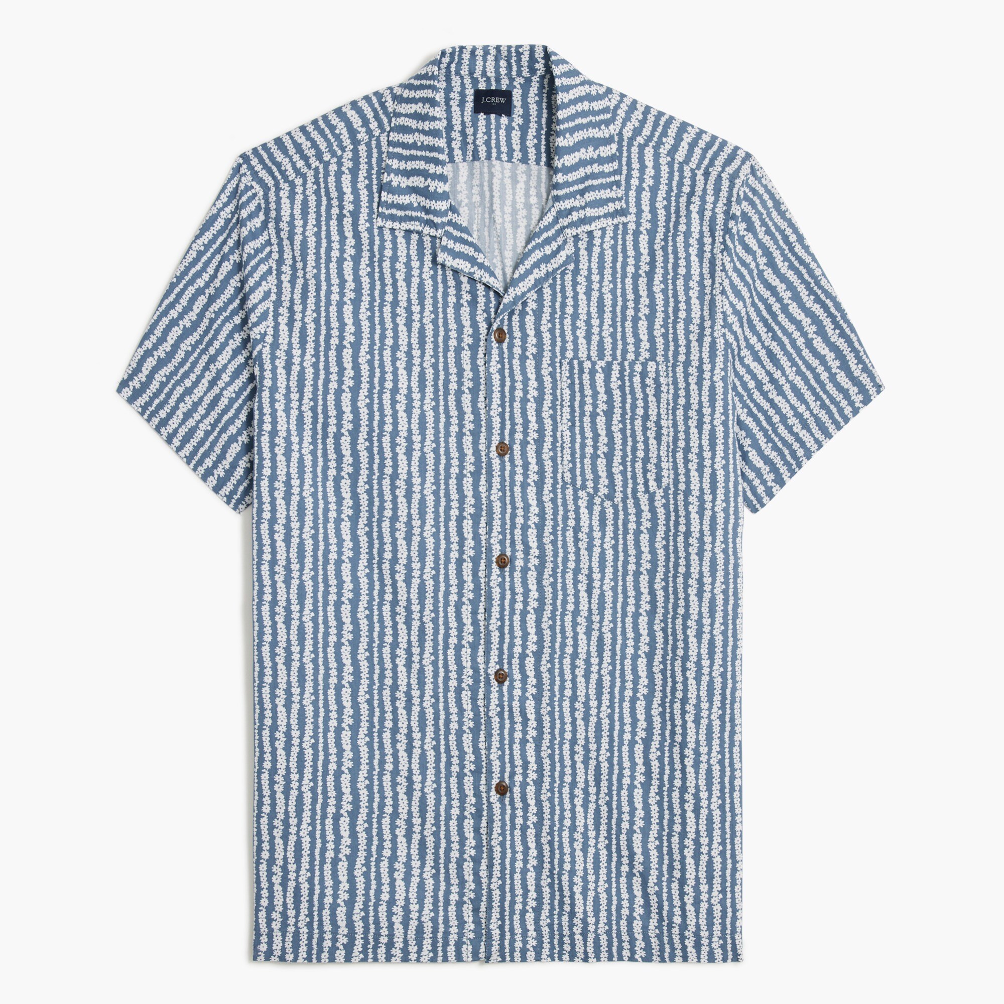 Short-sleeve printed flex camp shirt