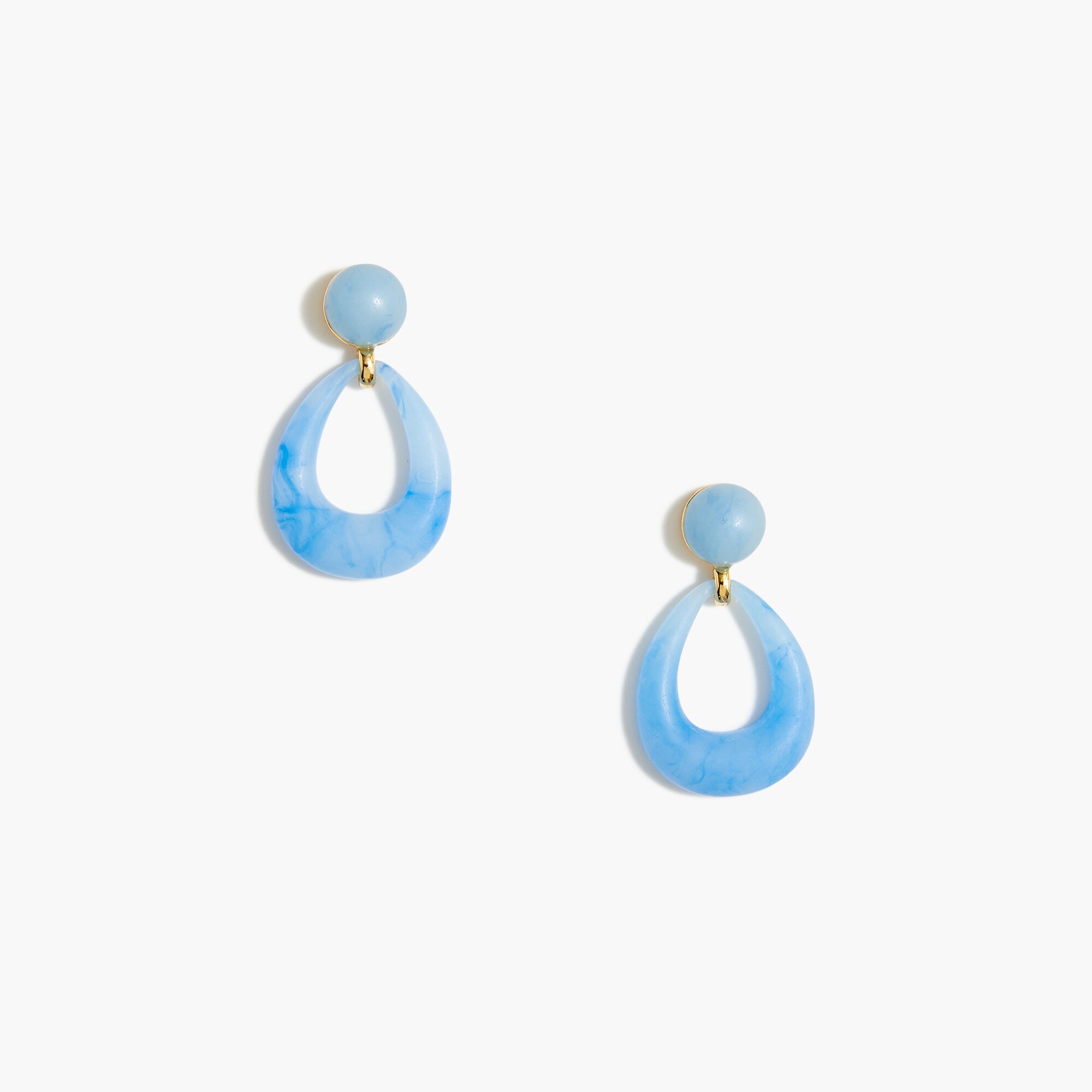 Resin teardrop statement earrings