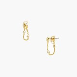 Chainlink earrings with crystal charm