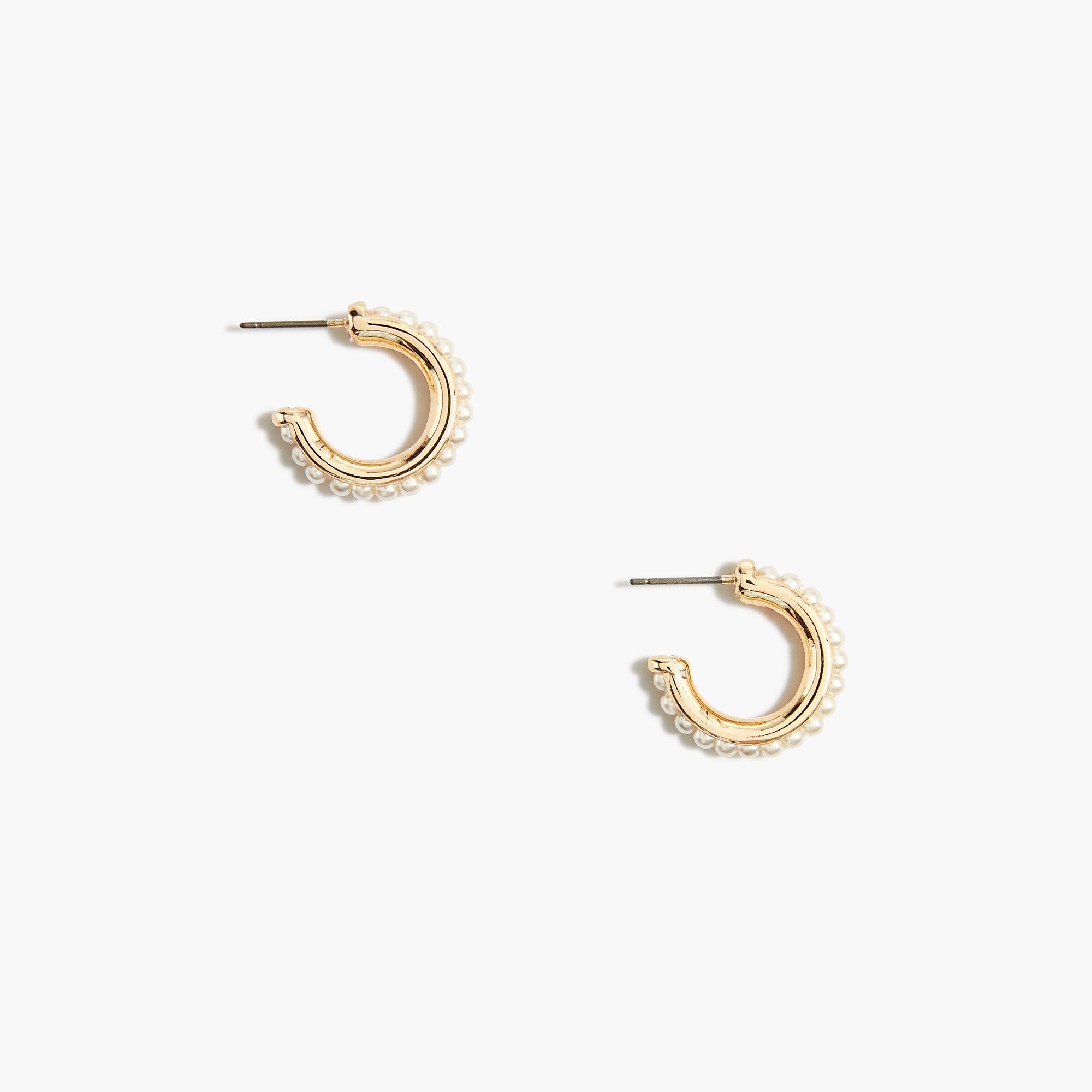 Pearl hoop earrings