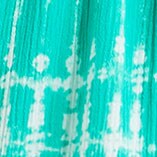 Cotton gauze tiered cover-up dress VENETIAN GREEN WHITE factory: cotton gauze tiered cover-up dress for women