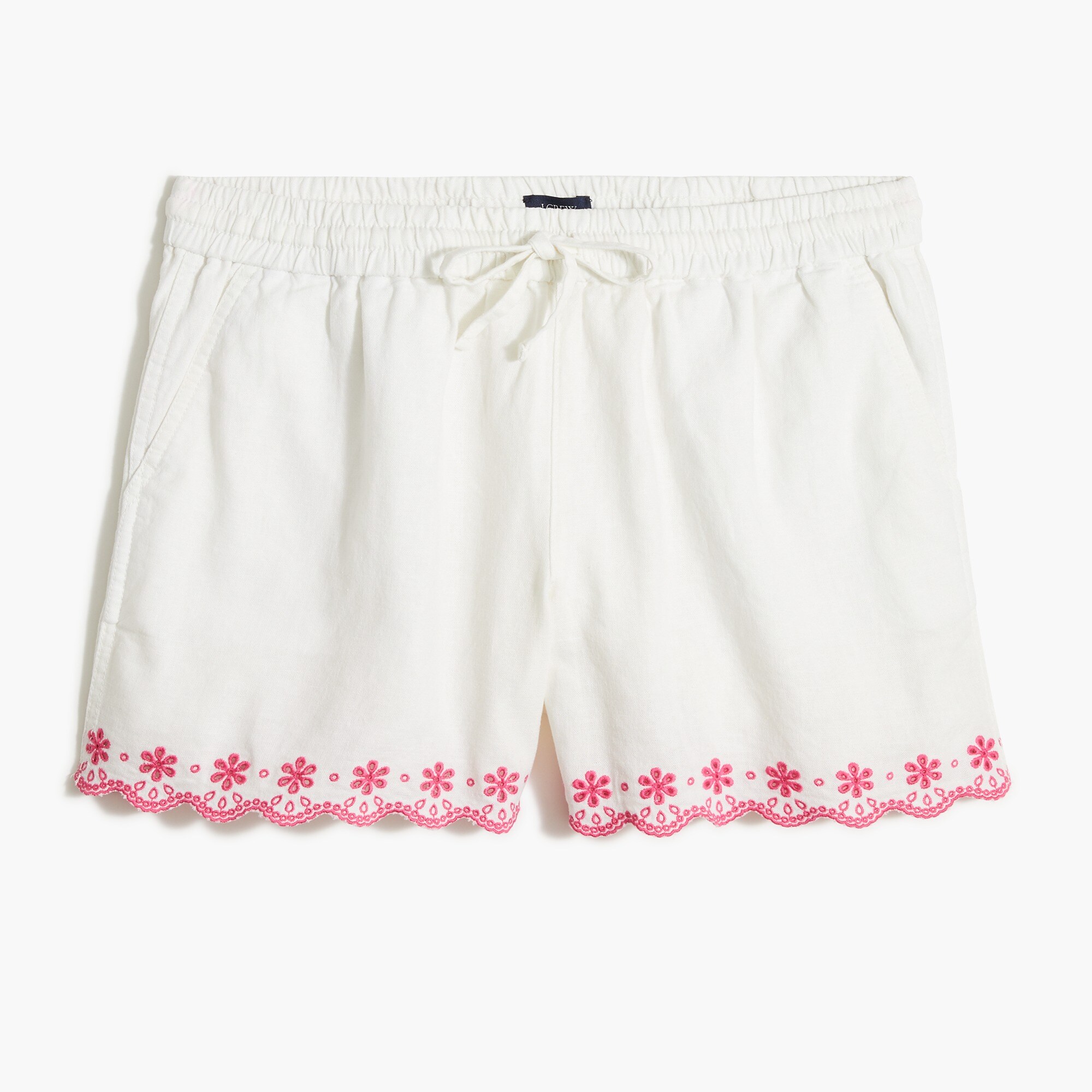 Embroidered drawstring short