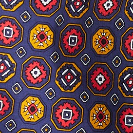 BLOCK FOULARD NAVY RED