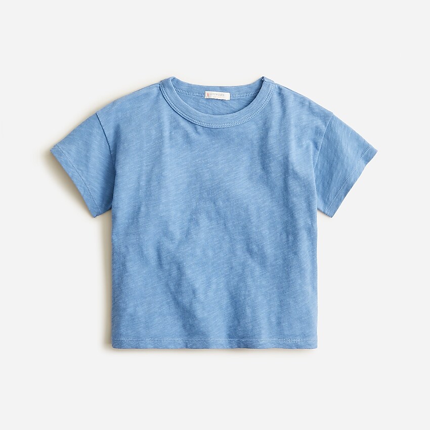 j.crew: girls' cropped t-shirt for girls, right side, view zoomed