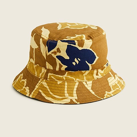 mens Reversible bucket hat in hemp-cotton