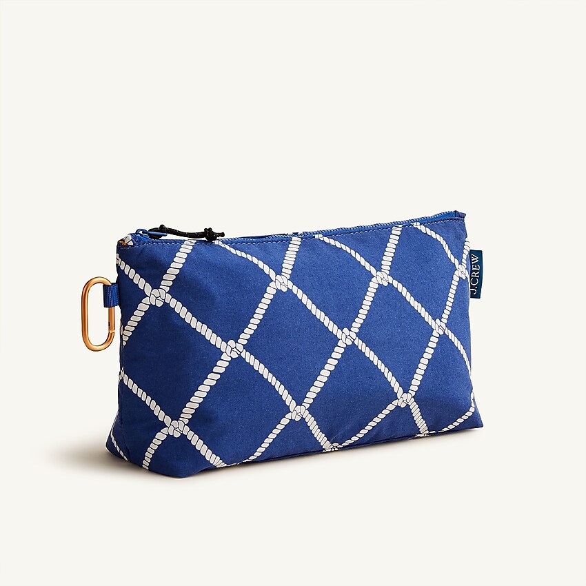 j.crew: zip pouch in printed nylon for men, right side, view zoomed