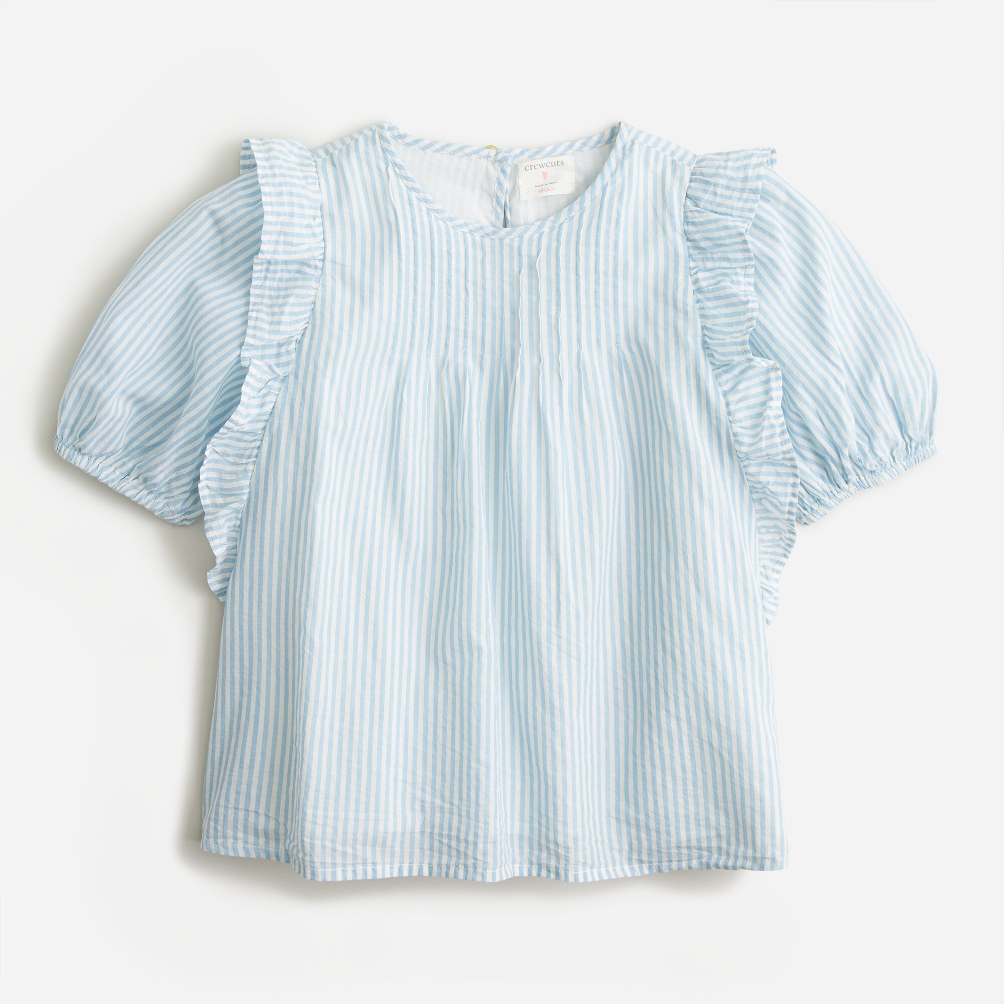 Girls' Puff-sleeve Ruffle Top For Girls | J.Crew