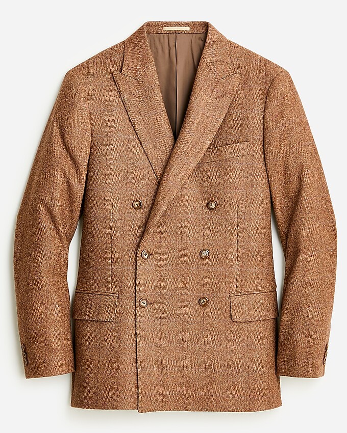 j.crew: kenmare double-breasted suit jacket in italian wool for men, right side, view zoomed