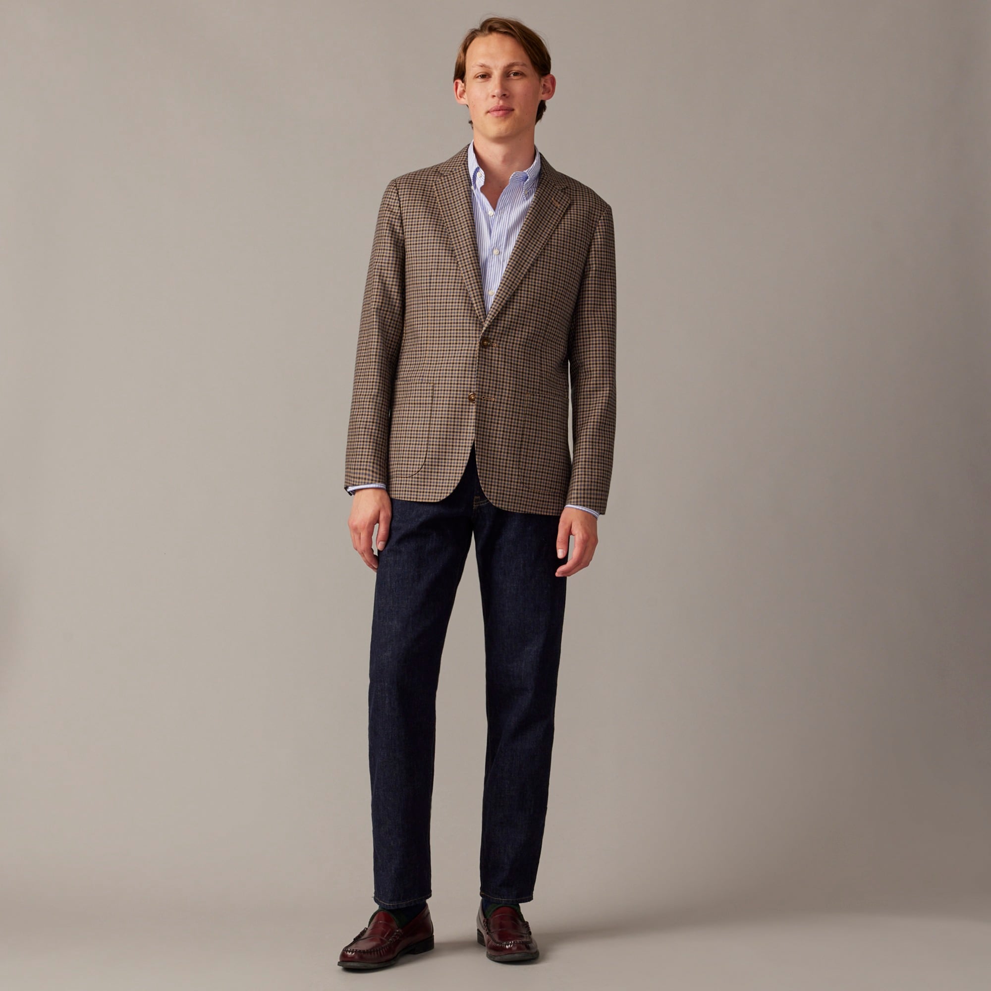 mens Ludlow Slim-fit blazer in English cotton-wool blend